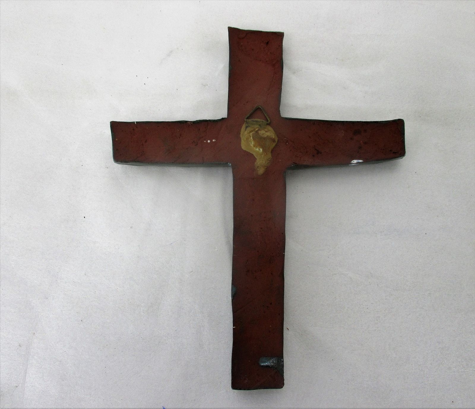 Large Modernist Mid Century Design Ceramic Modern Crucifix Ceramic Jesus Christ photo vinterior