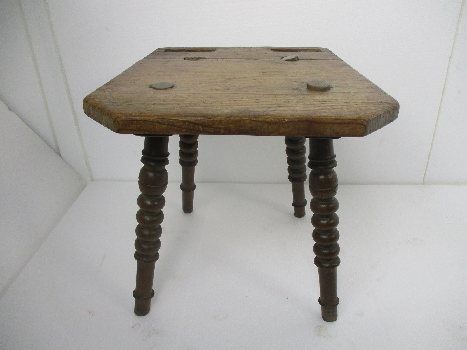 Old Milk Milking Stool Farmhouse Country Barn Style Side Display Table Pedestal photo Furniture
