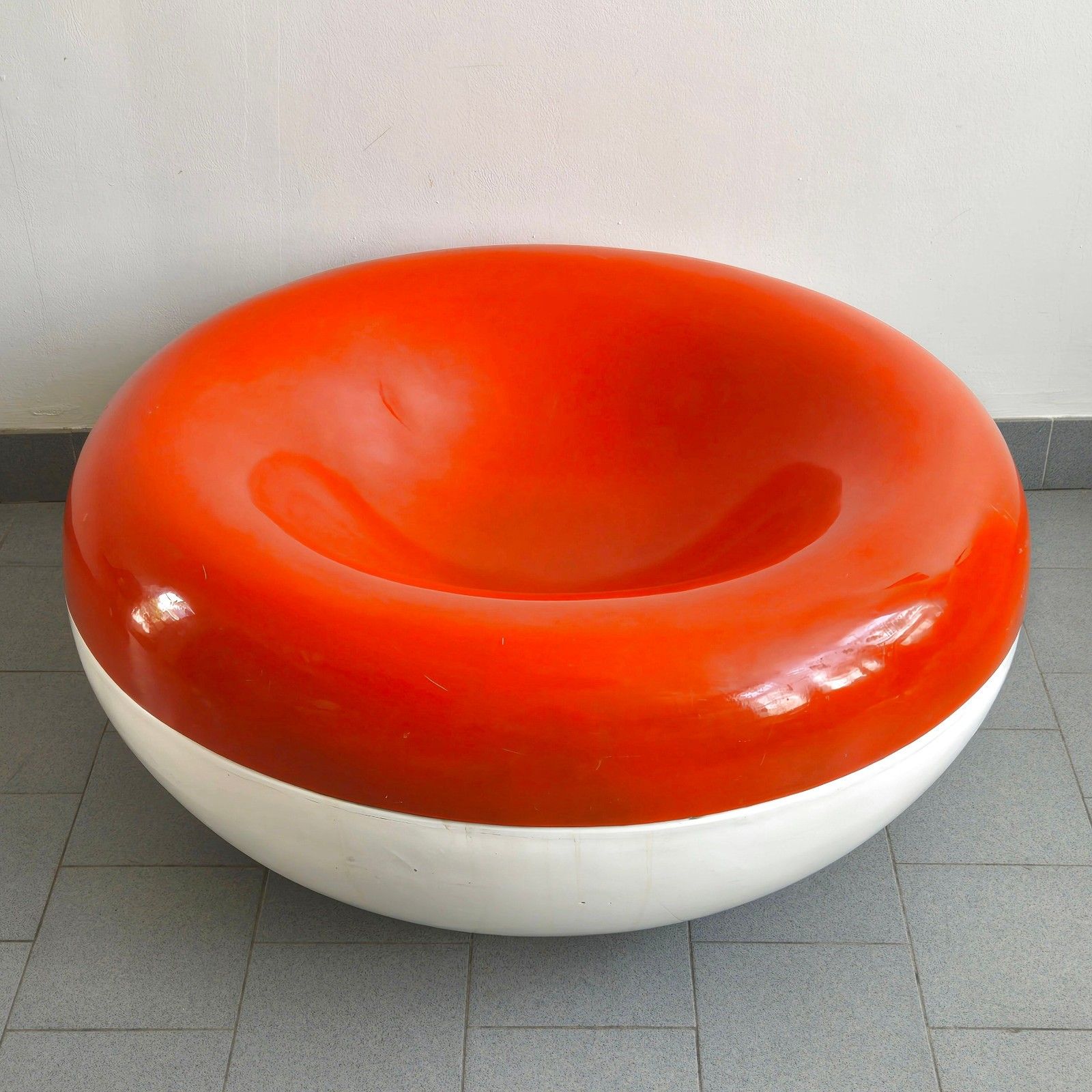 Vintage 1960 Charles Zublena Les Plastiques De Burgogne 60s Swing Armchair