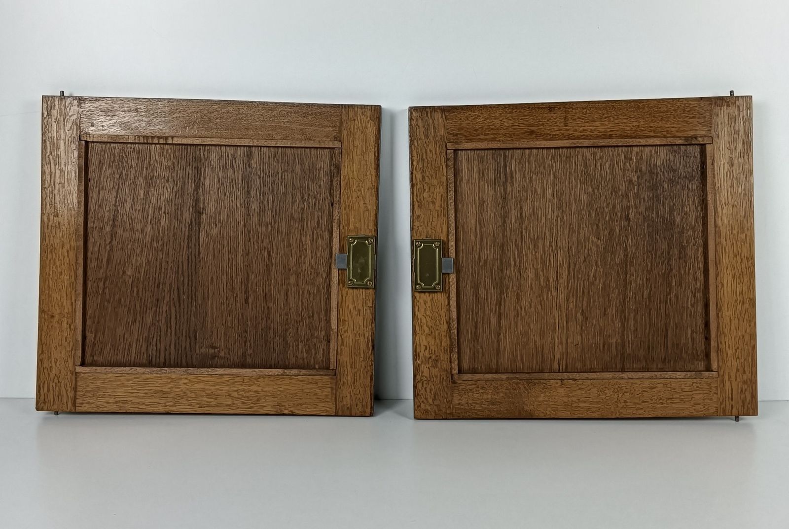 Pair Antique Hand Carved Wood Door Panels  Architectural Salvaged Reclaimed photo vinterior