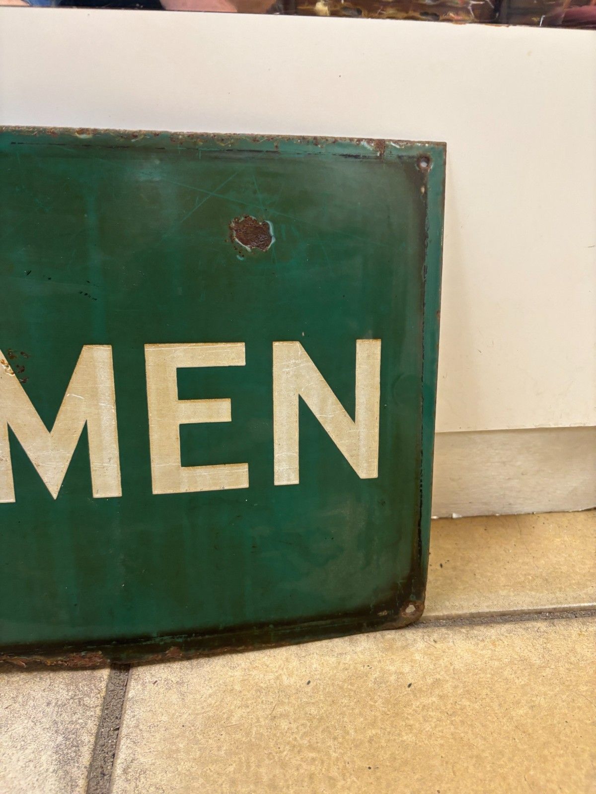 Antique Victoria Railway Gentlemen Enamel Sign By Mcclean & Co Ltd, London photo vinterior