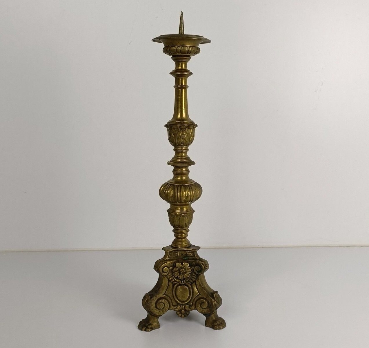 Antique Brass Ornate Candle Holder Candle Stick Large