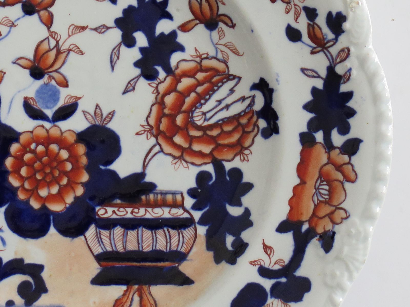 Set 0f Two (B) Georgian Masons Ironstone Desert Plates Basket Japan Ptn, Ca 1818 photo buy