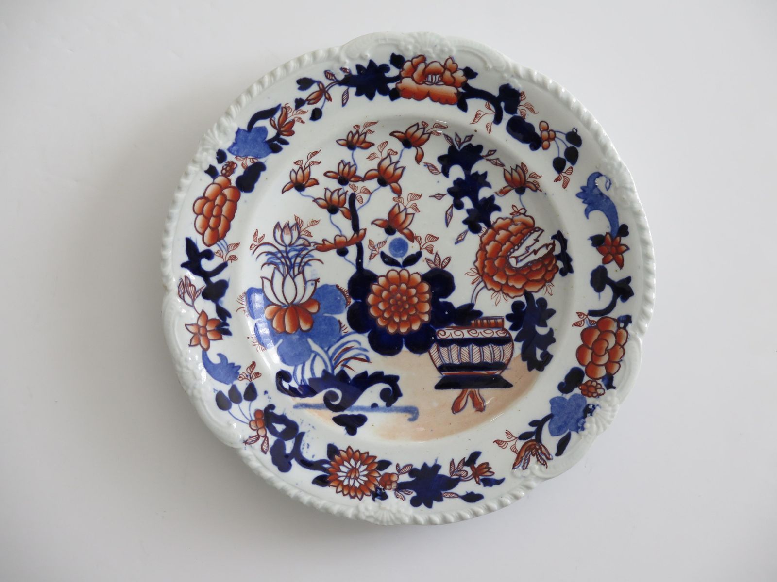 Home Decor Set 0f Two (B) Georgian Masons Ironstone Desert Plates Basket Japan Ptn, Ca 1818 photo