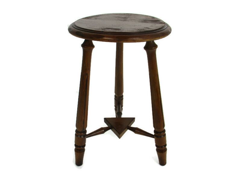 Wooden Side Wine Table Pedestal Plant Bonsai Stand Two Tier Barn Country Style