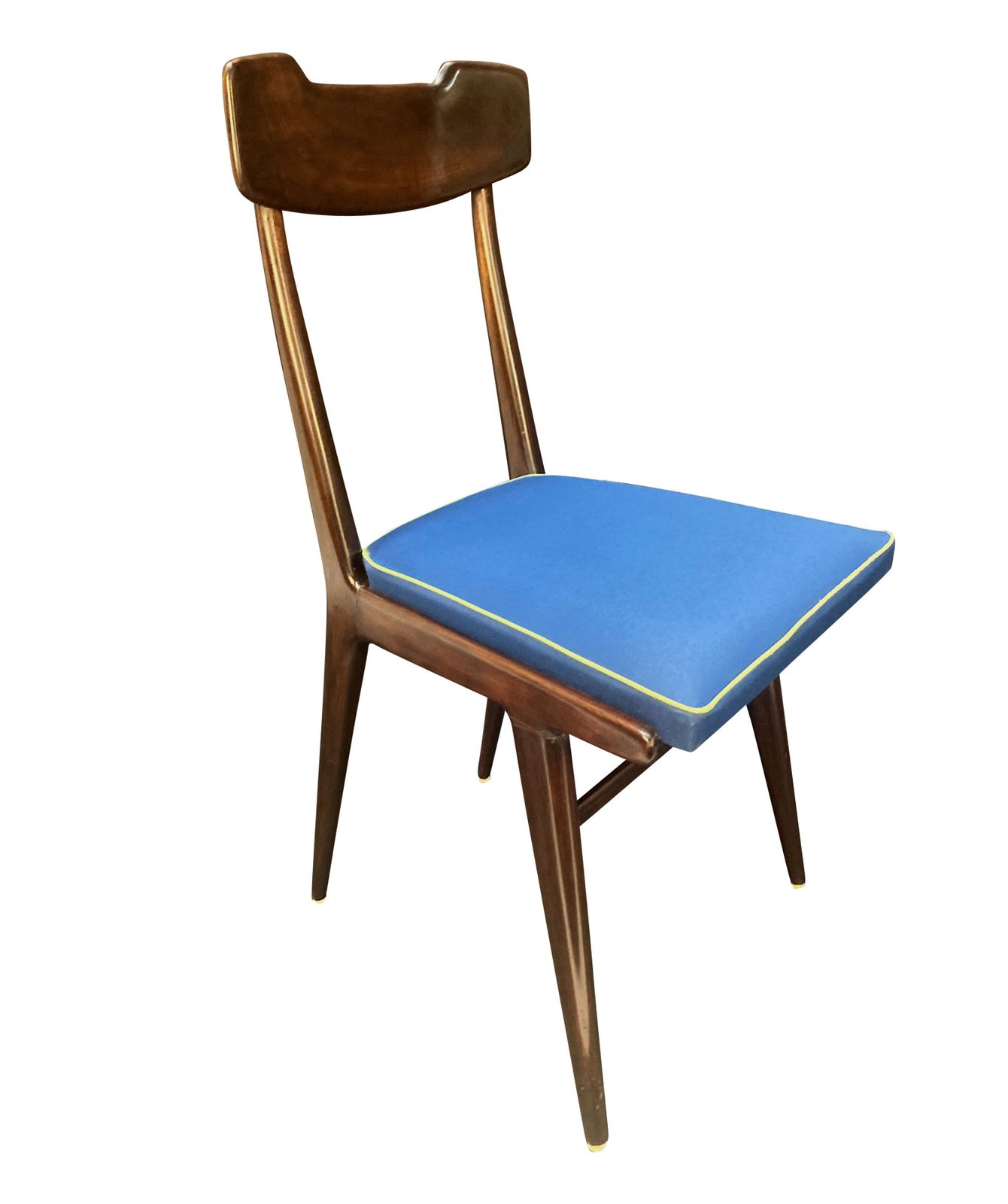 A Set Of Six Italian Mid Century Dining Chairs In Mahogany photo vinterior