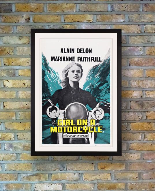 'The Girl On A Motorcycle' Original Vintage Movie Poster, British, 1968 photo furniture