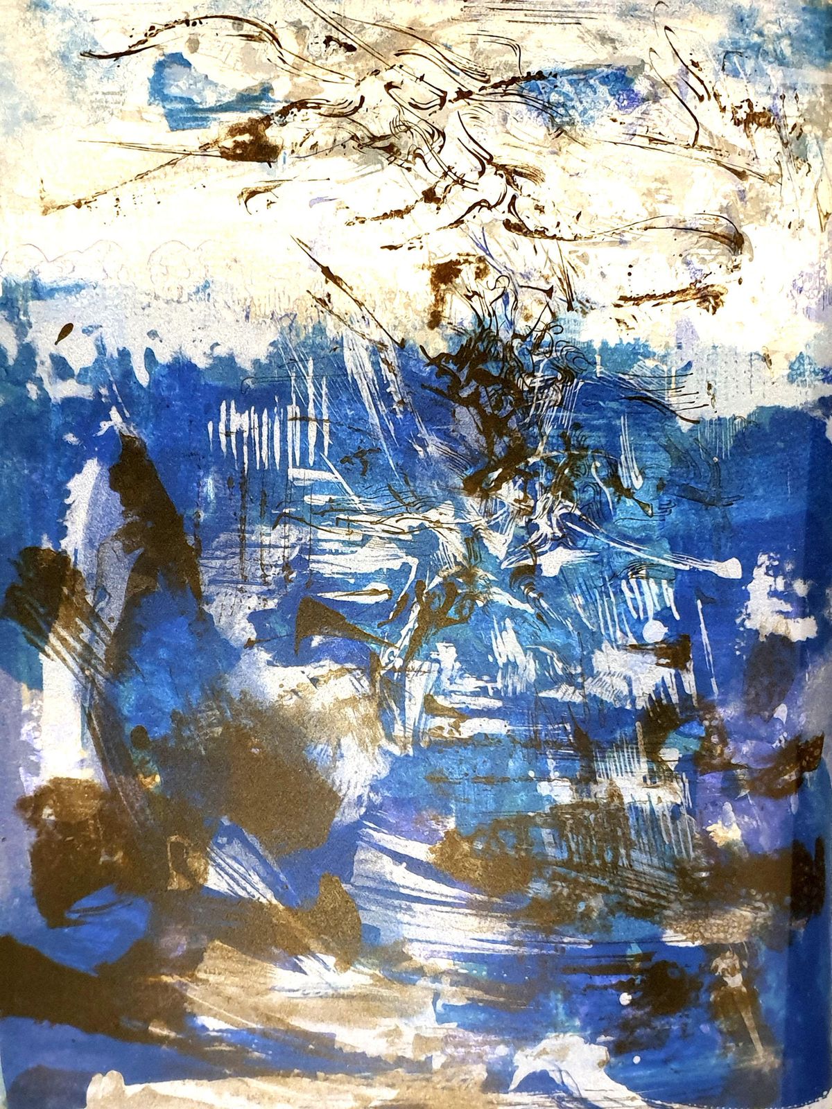 Zao Wou Kizao Wou Ki   Original Lithograph   Abstract Composition1962 photo for sale