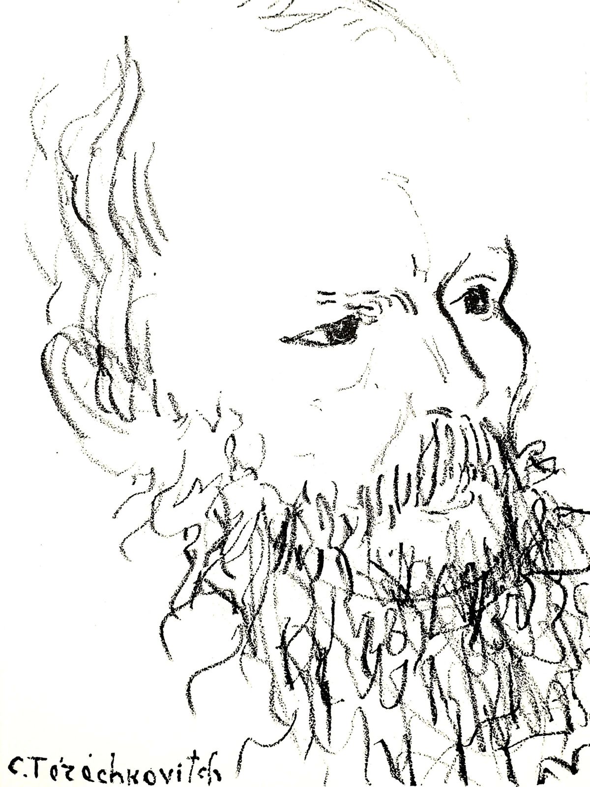 Constantin Terechkovitchconstantin Terechkovitch   Portrait   Original Lithograph1957 photo for sale