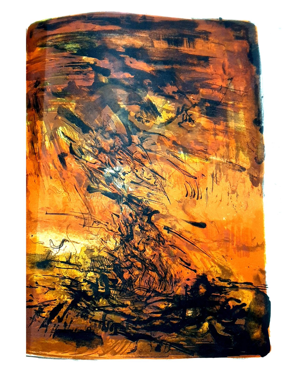 Zao Wou Kizao Wou Ki   Original Lithograph   Abstract Composition1962