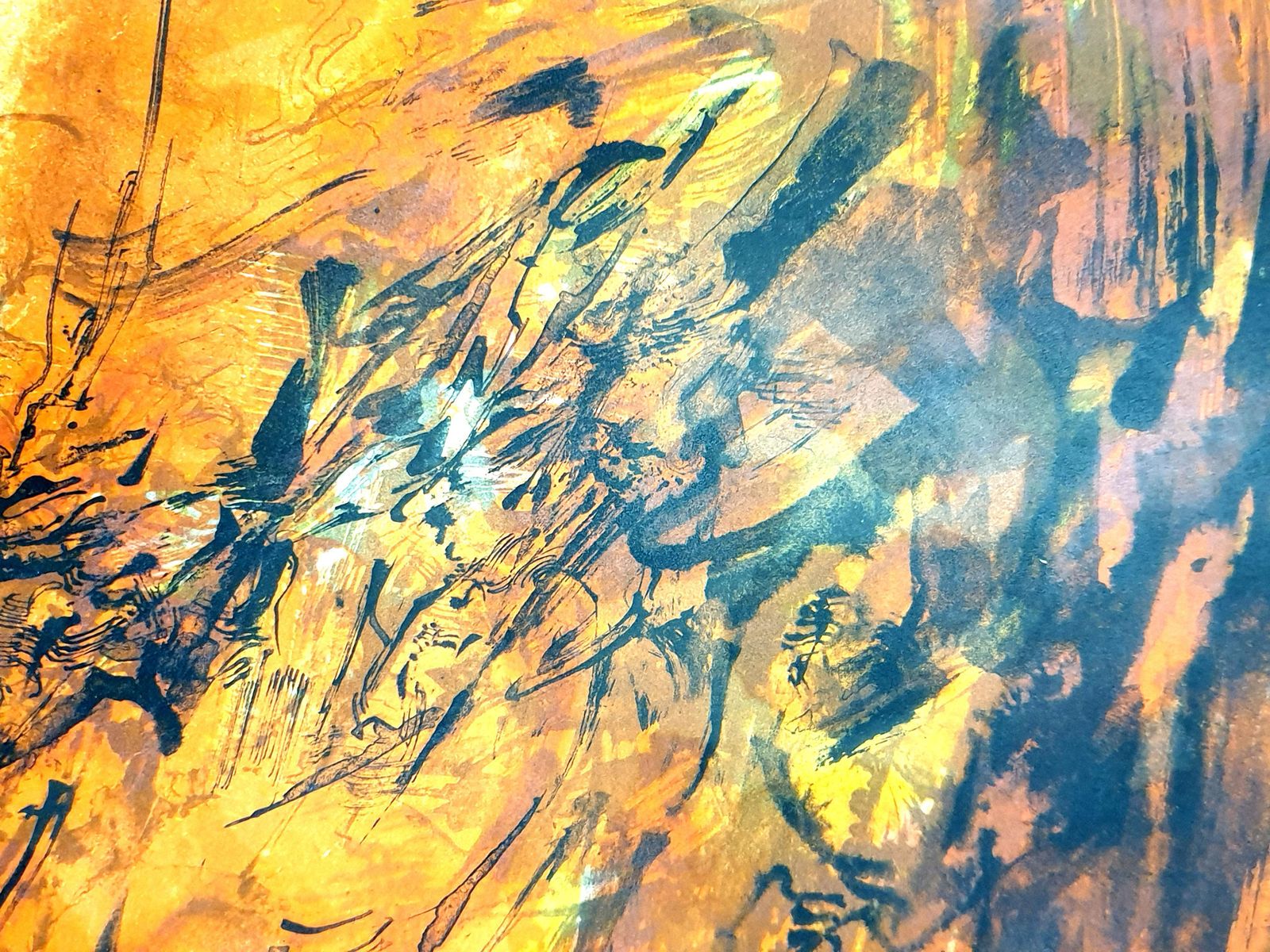 Zao Wou Kizao Wou Ki   Original Lithograph   Abstract Composition1962 photo furniture