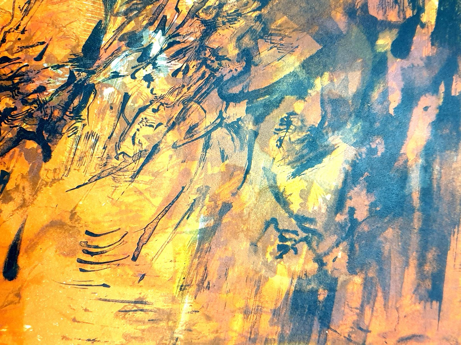 Zao Wou Kizao Wou Ki   Original Lithograph   Abstract Composition1962 photo vintage