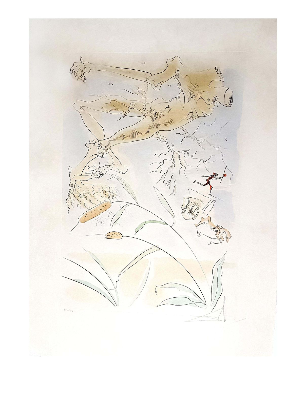 Salvador Dalí­Salvador Dali   The Oak And The Reed   Signed Engraving1974 photo Art