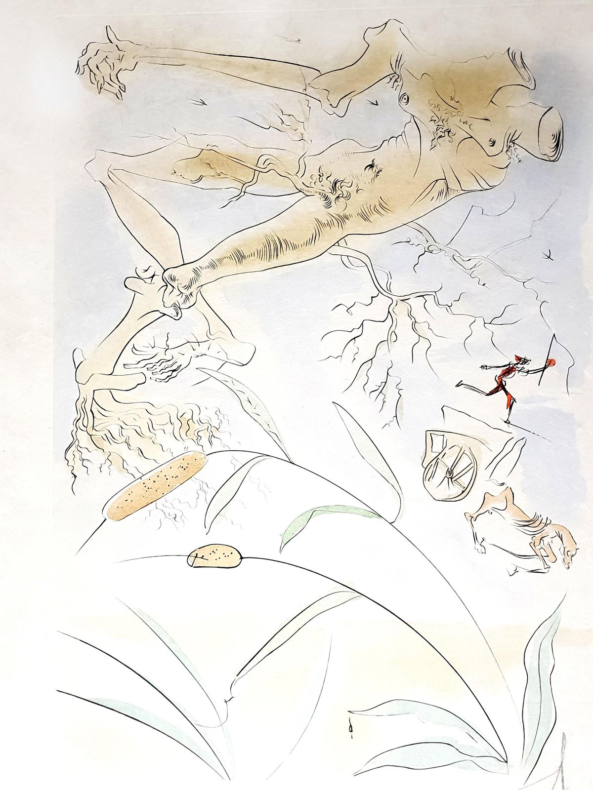 Art Salvador Dalí­Salvador Dali   The Oak And The Reed   Signed Engraving1974 photo