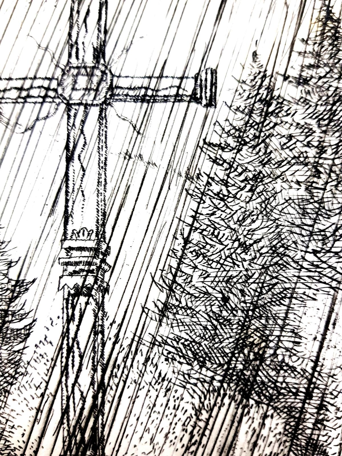 Jean Emile Laboureurjean émile Laboureur   Under The Cross   Original Etching1946 photo buy