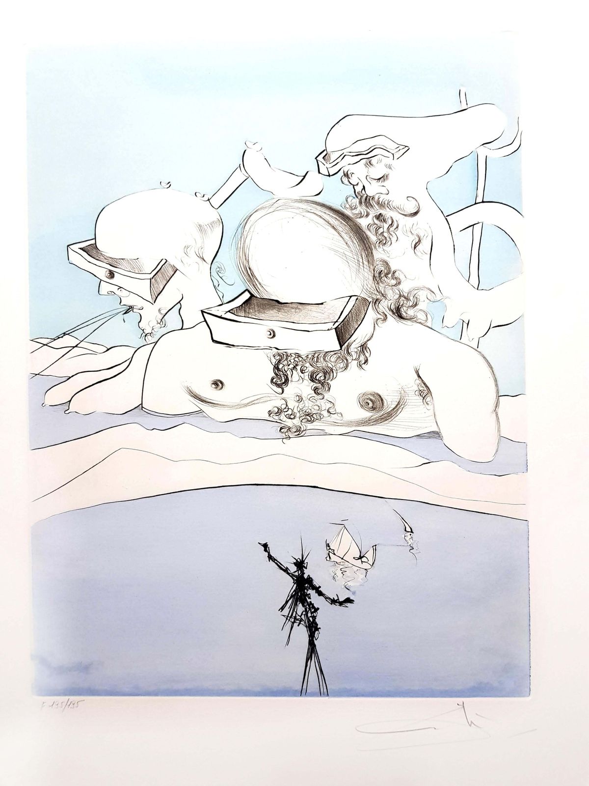 Salvador Dalí­Salvador Dali   Flung Out Like   Original Signed Engraving1974