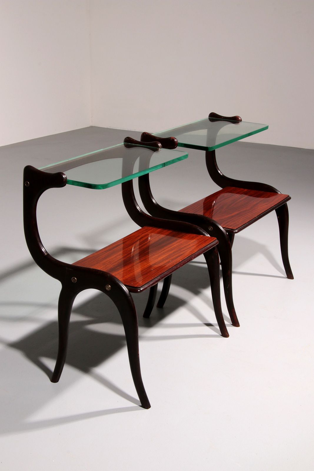 photo for sale Mid Century Italian Set Side Tables Attributed To Ico Parisi