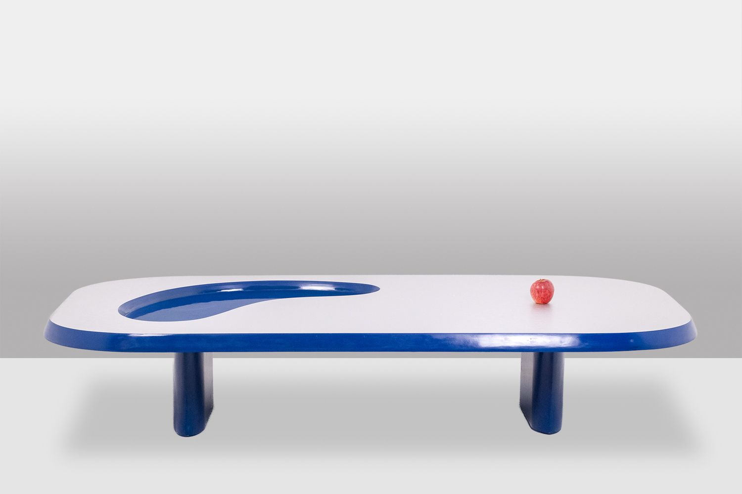 Organically Shaped Coffee Table In Aluminum And Lacquer. Contemporary. photo vintage