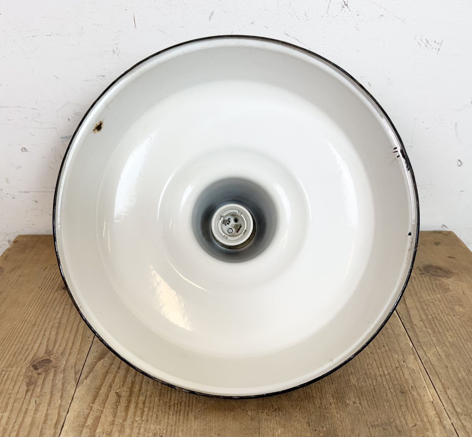 Industrial Green Enamel Factory Pendant Lamp, 1960s photo Lighting
