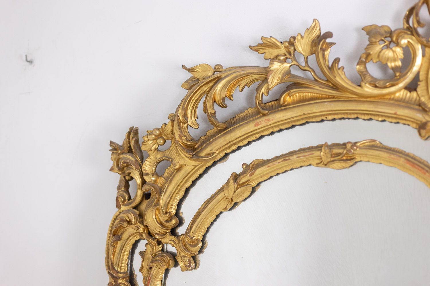 Louis XV Style Beaded Mirror. Napoleon III Period, Circa 1880. photo for sale