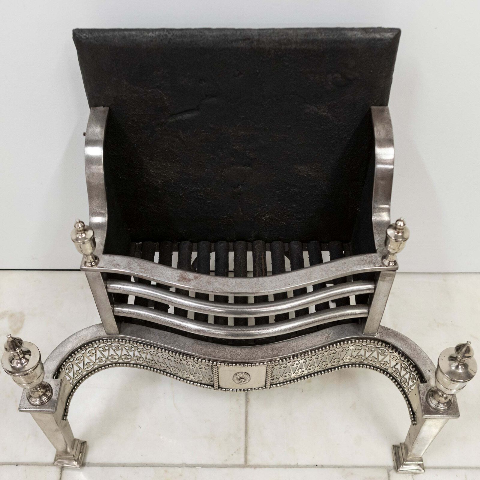 Reclaimed Georgian Style Polished Steel Fire Basket photo Home Fixtures