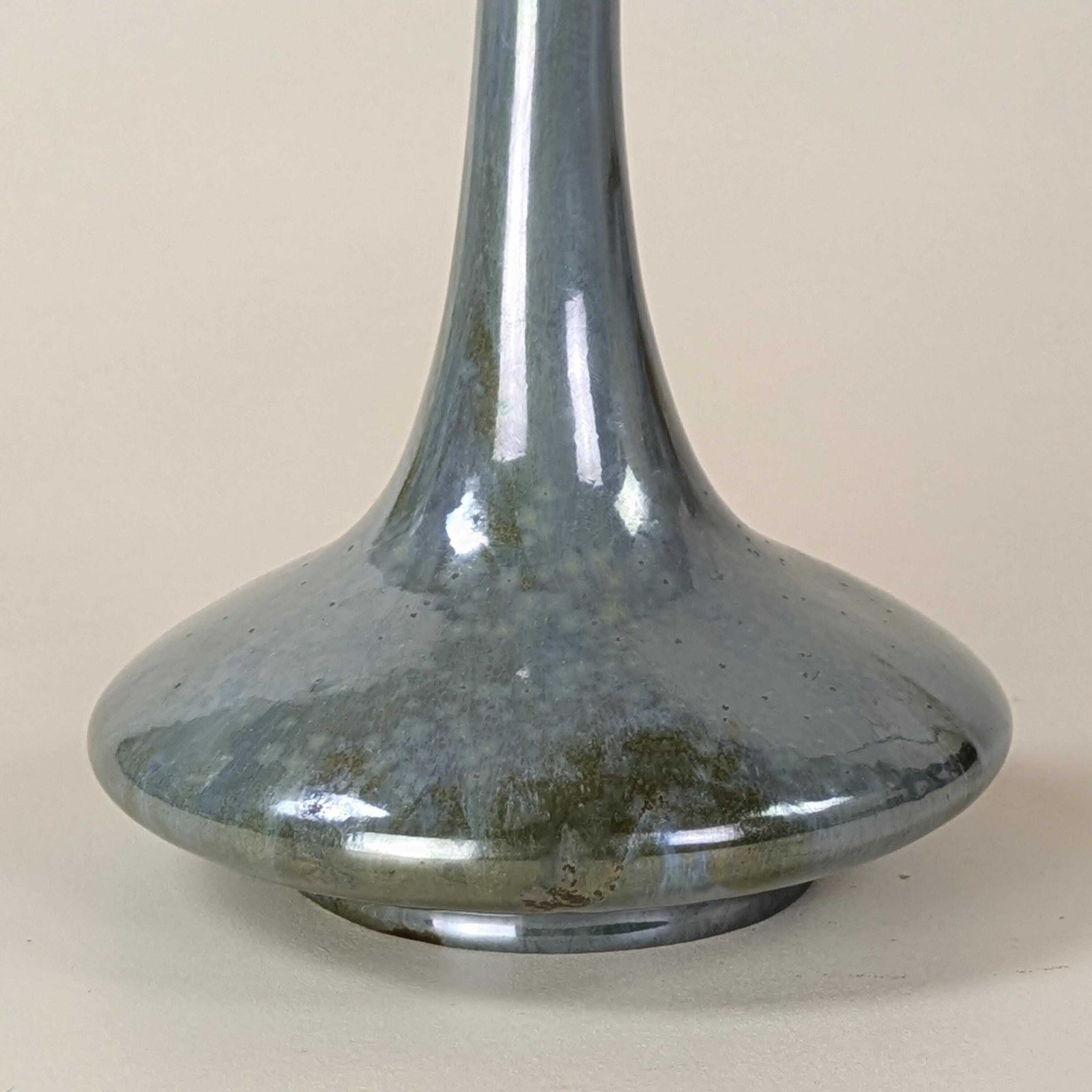 Antique French Pierrefonds Crystal Glaze Vase 1920s Art Deco Pottery Elegant Collectible Design photo furniture
