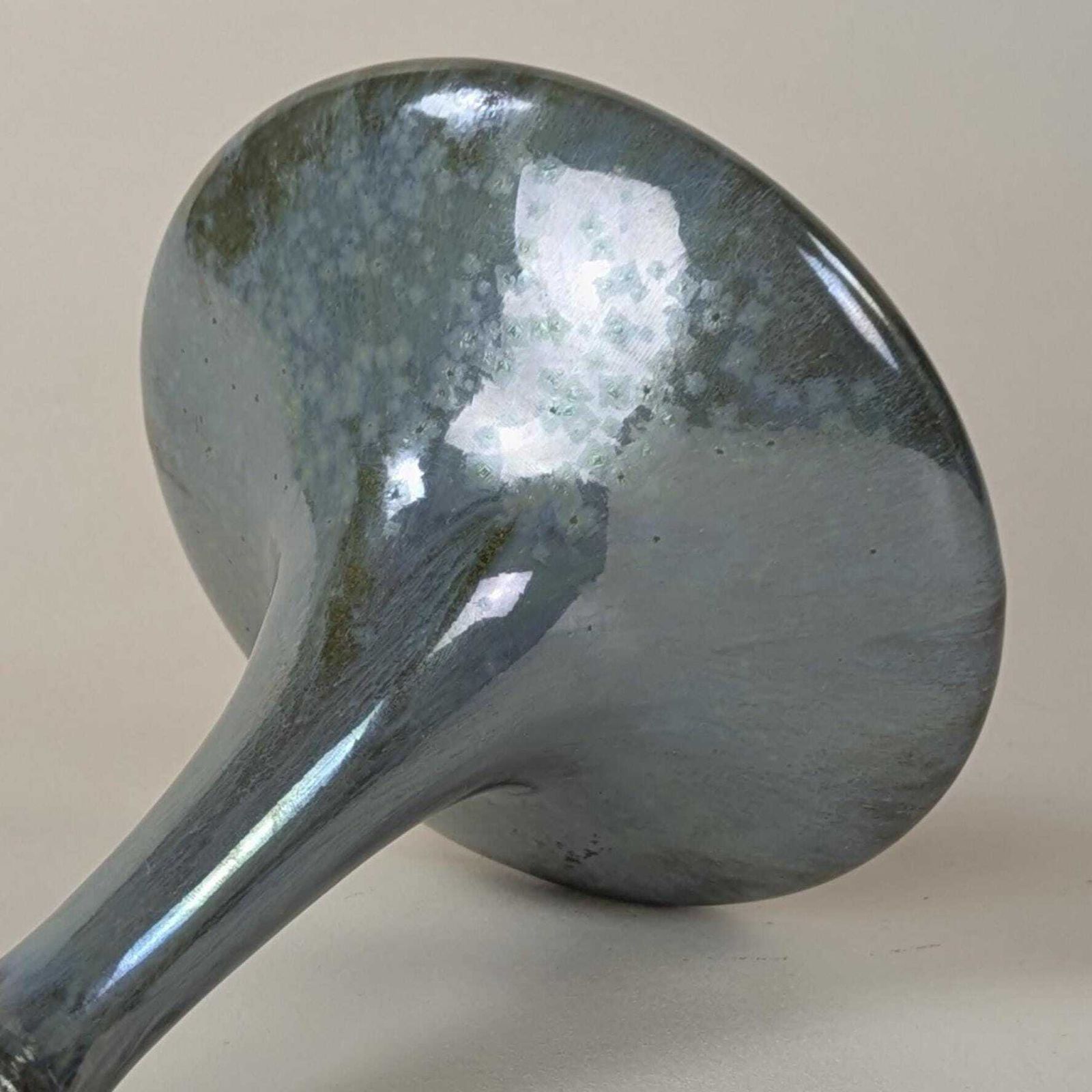 photo furniture Antique French Pierrefonds Crystal Glaze Vase 1920s Art Deco Pottery Elegant Collectible Design