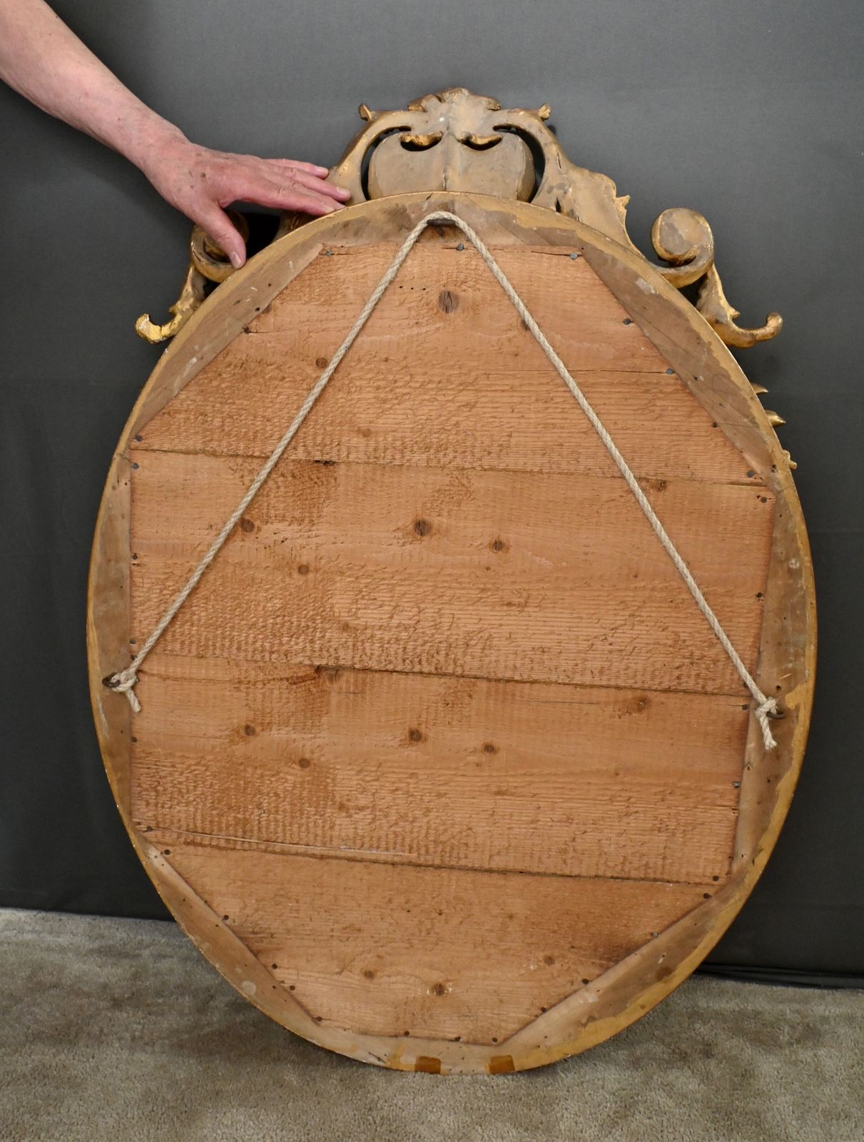 1820.0 Large Gilded Wood Mirror, Louis XV Style – 2nd Part Of The 19th Century photo