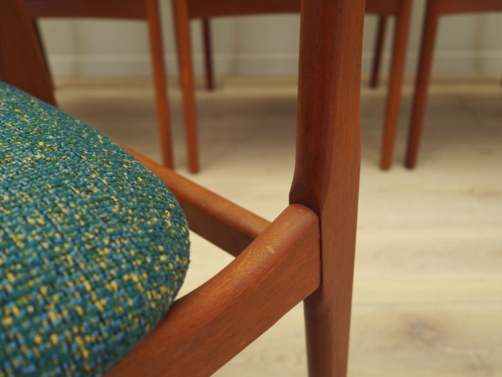 2069.0 Set Of Six Teak Chairs, Danish Design, 1960s, Manufacture: N. & K. Bundgaard Rasmussen photo