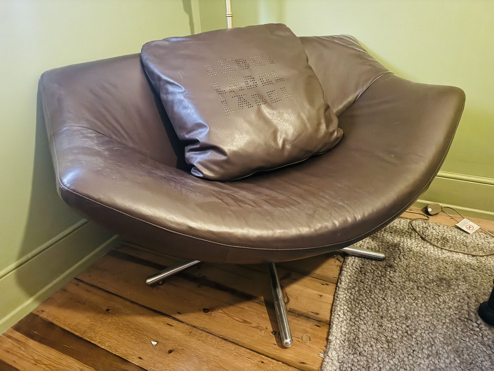Gerard Van Den Berg Brown Leather Gigi Dutch Modern Design Armchair photo furniture