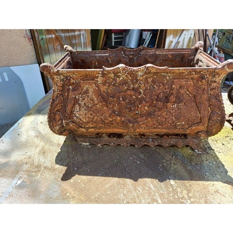 2 Cast Iron Planters 1900 From Charleville   Mézières Rocaille Style photo buy