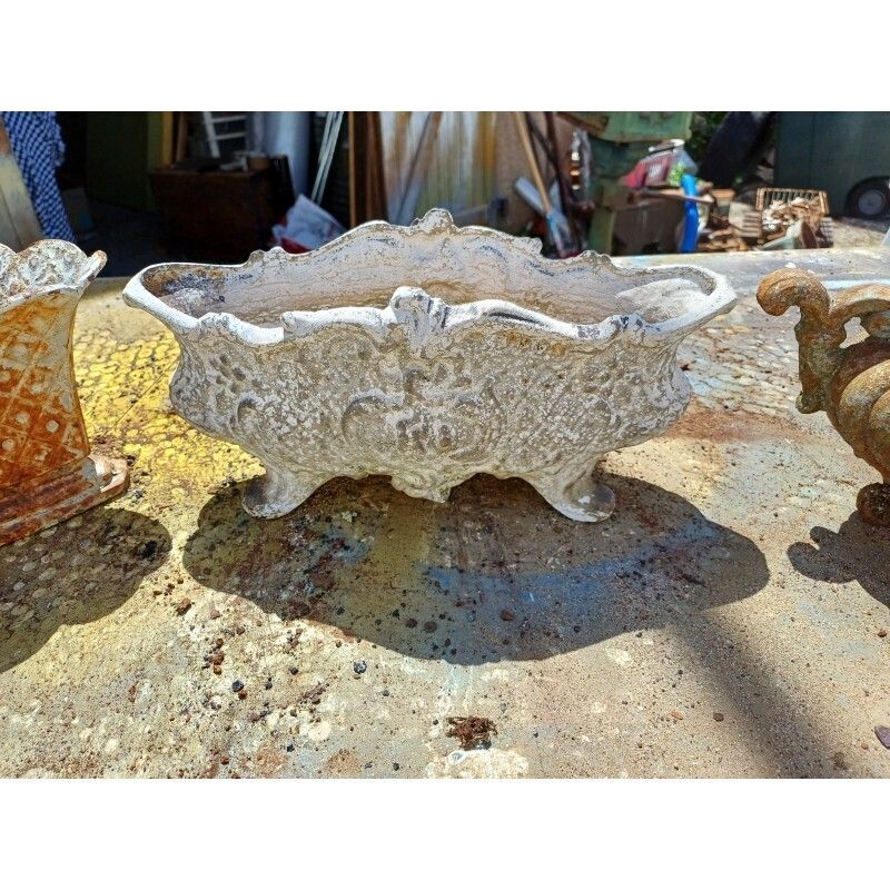4 Cast Iron Planters 1900 From Charleville   Mézières Rocaille Style photo for sale