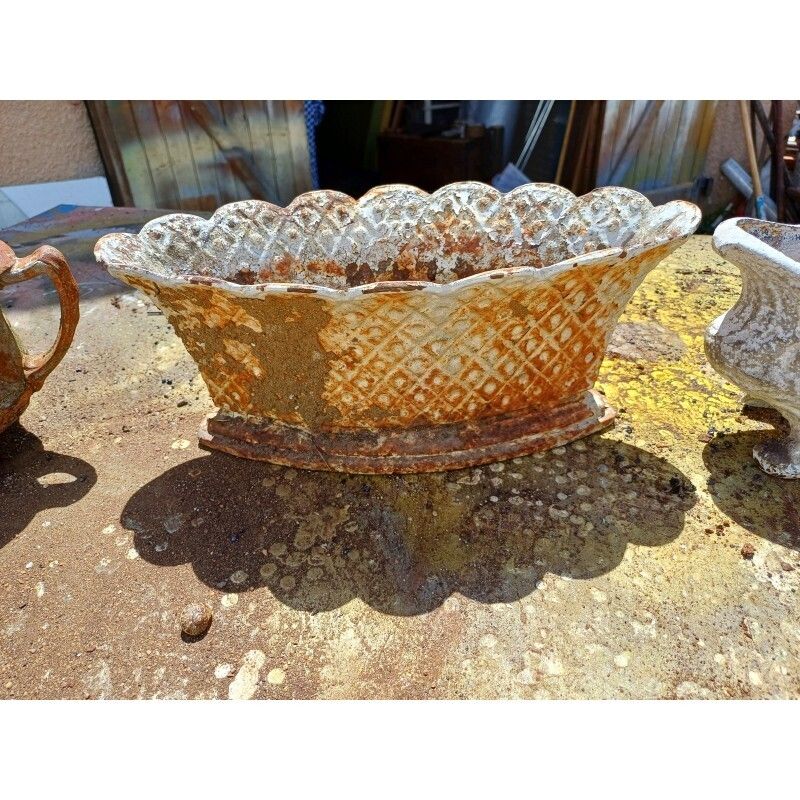 4 Cast Iron Planters 1900 From Charleville   Mézières Rocaille Style photo Home Decor
