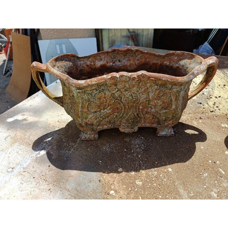 4 Cast Iron Planters 1900 From Charleville   Mézières Rocaille Style photo 194.0