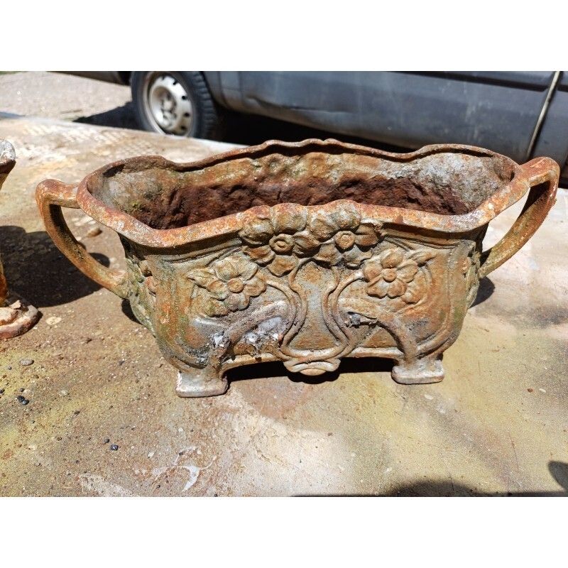 4 Cast Iron Planters 1900 From Charleville   Mézières Rocaille Style photo buy