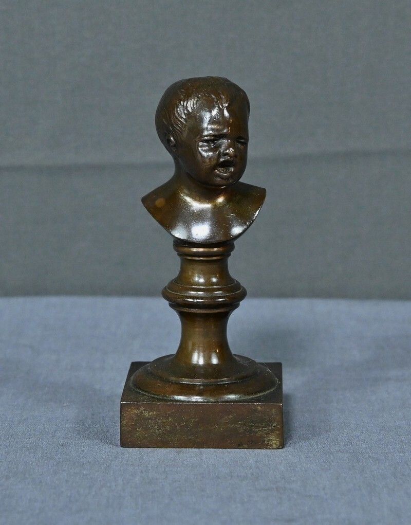 Bronze Statuette “Jean Qui Pleure” After J.A. Houdon – Late 19th Century photo 200.0
