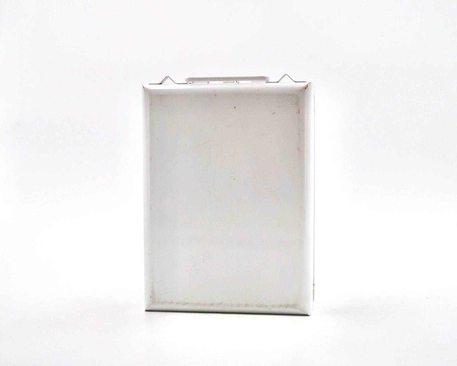 French White Metal Pharmacy Box Sos, 1950s / Army Storage Case Loft Garage Industrial photo buy