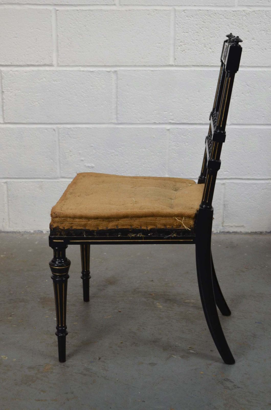 19th Century Aesthetic Movement Set Of Five Ebonised Chairs photo 950.0
