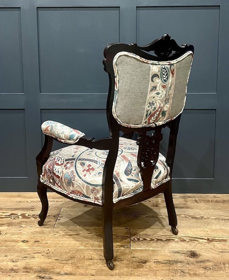 A Pair Of English Victorian Open Sided Armchairs photo 899.0