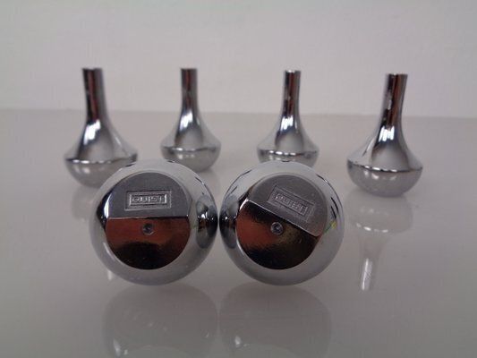 Chrome Plated Candleholders By Quist, Germany, 1960s, Set Of 6 photo furniture
