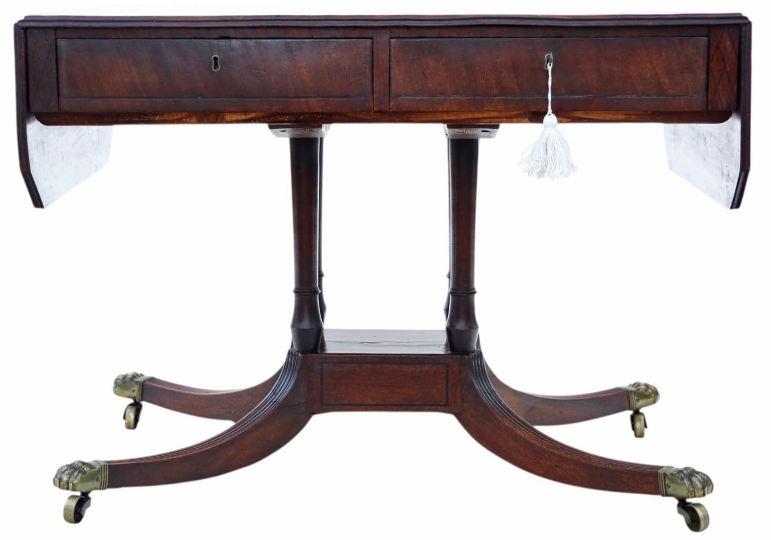 Antique C.1825 Regency Mahogany Pedestal Sofa Or Dining Table – Fine Quality 19th Century Occasional Side Table photo 1995.0