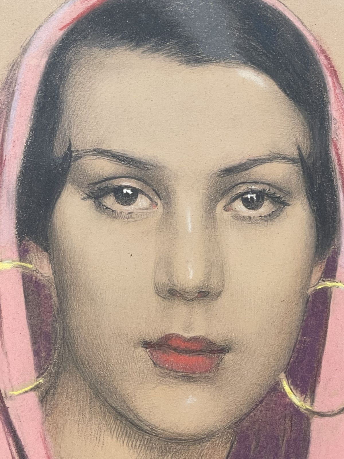 Portrait Of A Veiled Woman By Gustave Brisgand (1867 1944), Art Déco, France photo buy
