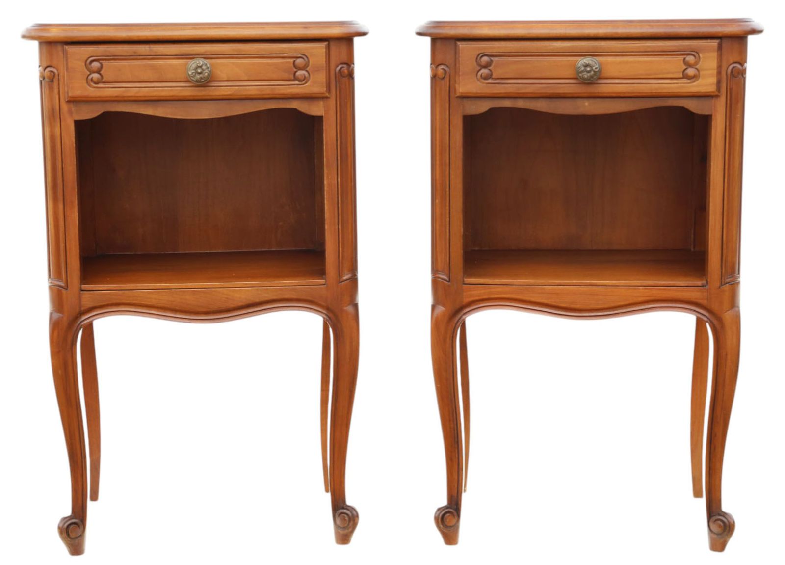 Pair Of Quality Vintage Cherry Bedside Tables – Stylish Nightstands