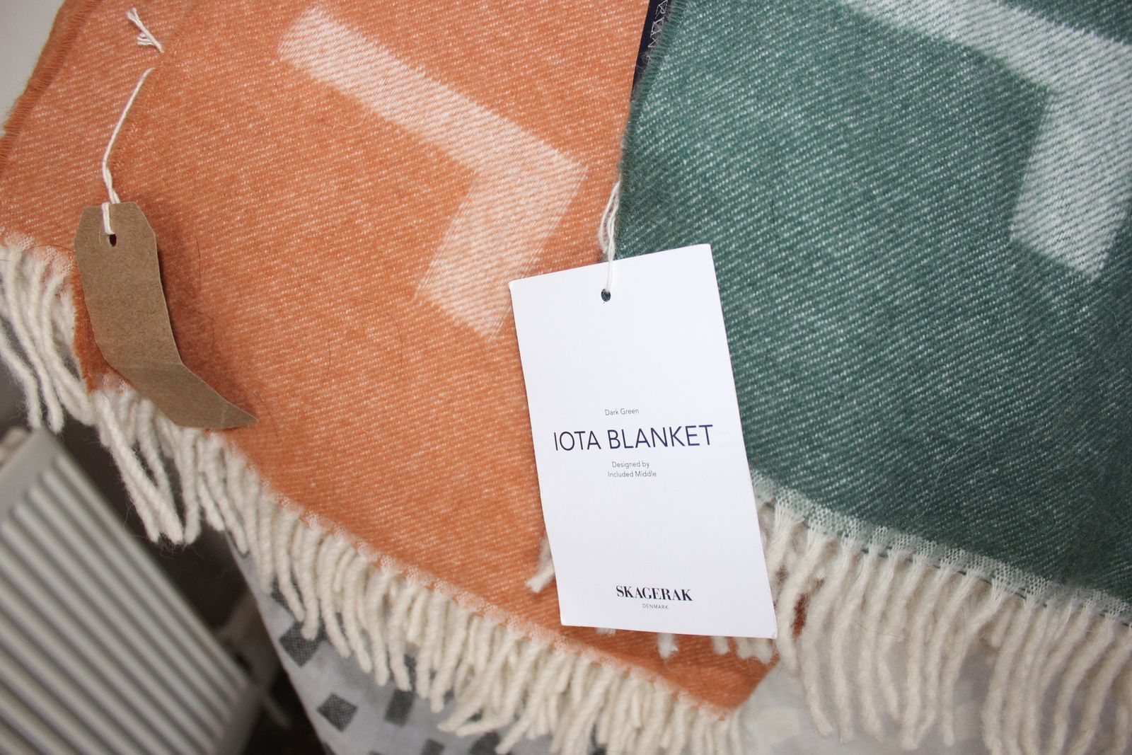 Danish Skagerak Iota Blanket / Throw Designed By Fritz Hansen Sage Green photo for sale