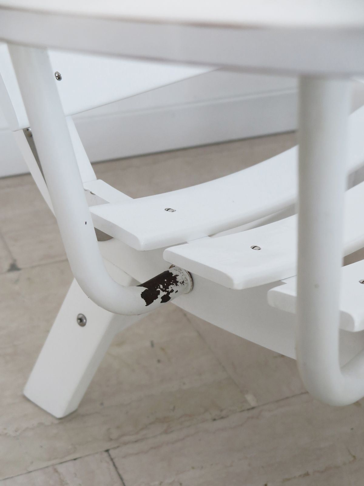 Garden Furniture Carlo Hauner For Bfc Midcentury Garden White Laquared Wood Armchairs 1960s photo