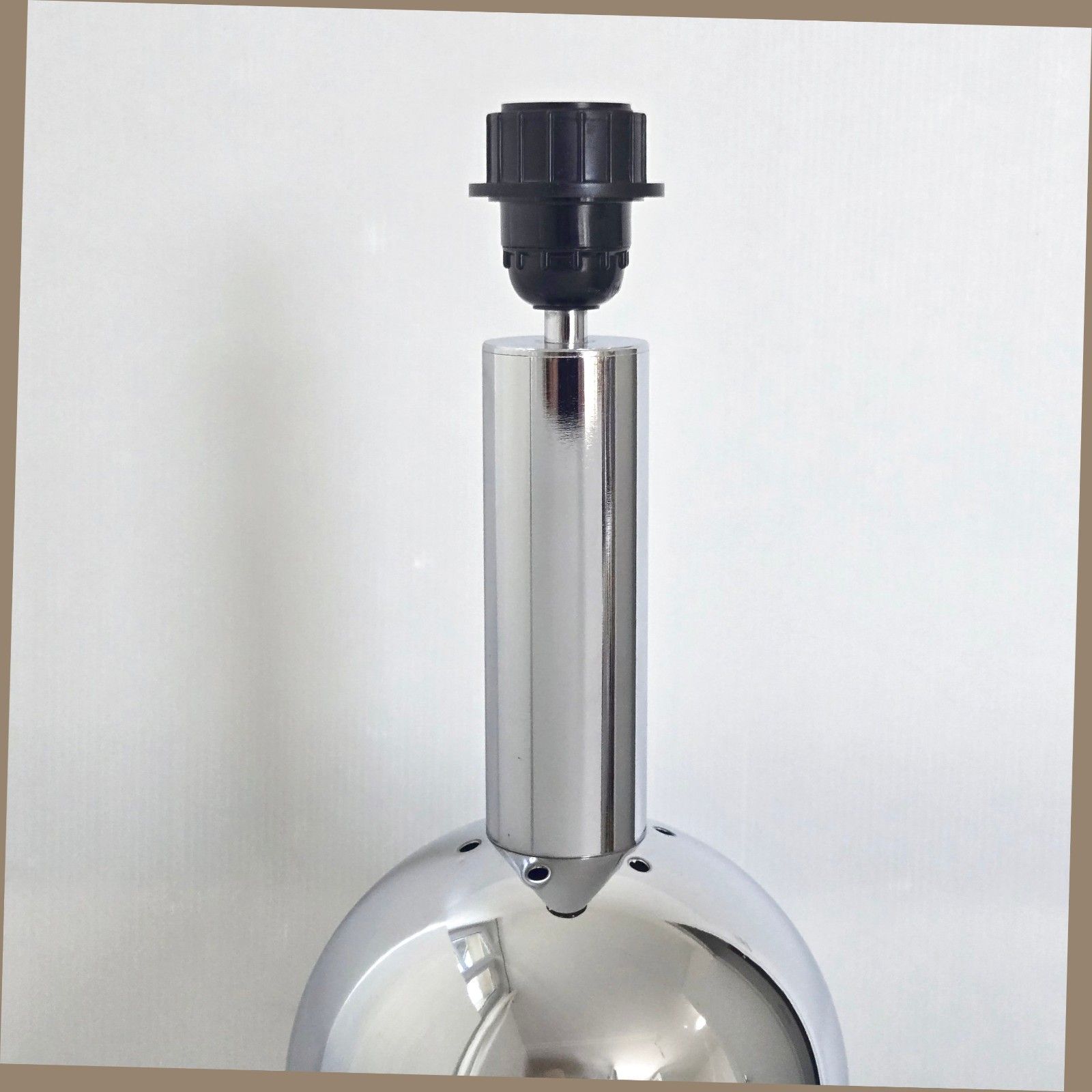 Important Vintage Space Age 1970 Chrome Steel Balls Table Lamp 70s Retro photo Lighting