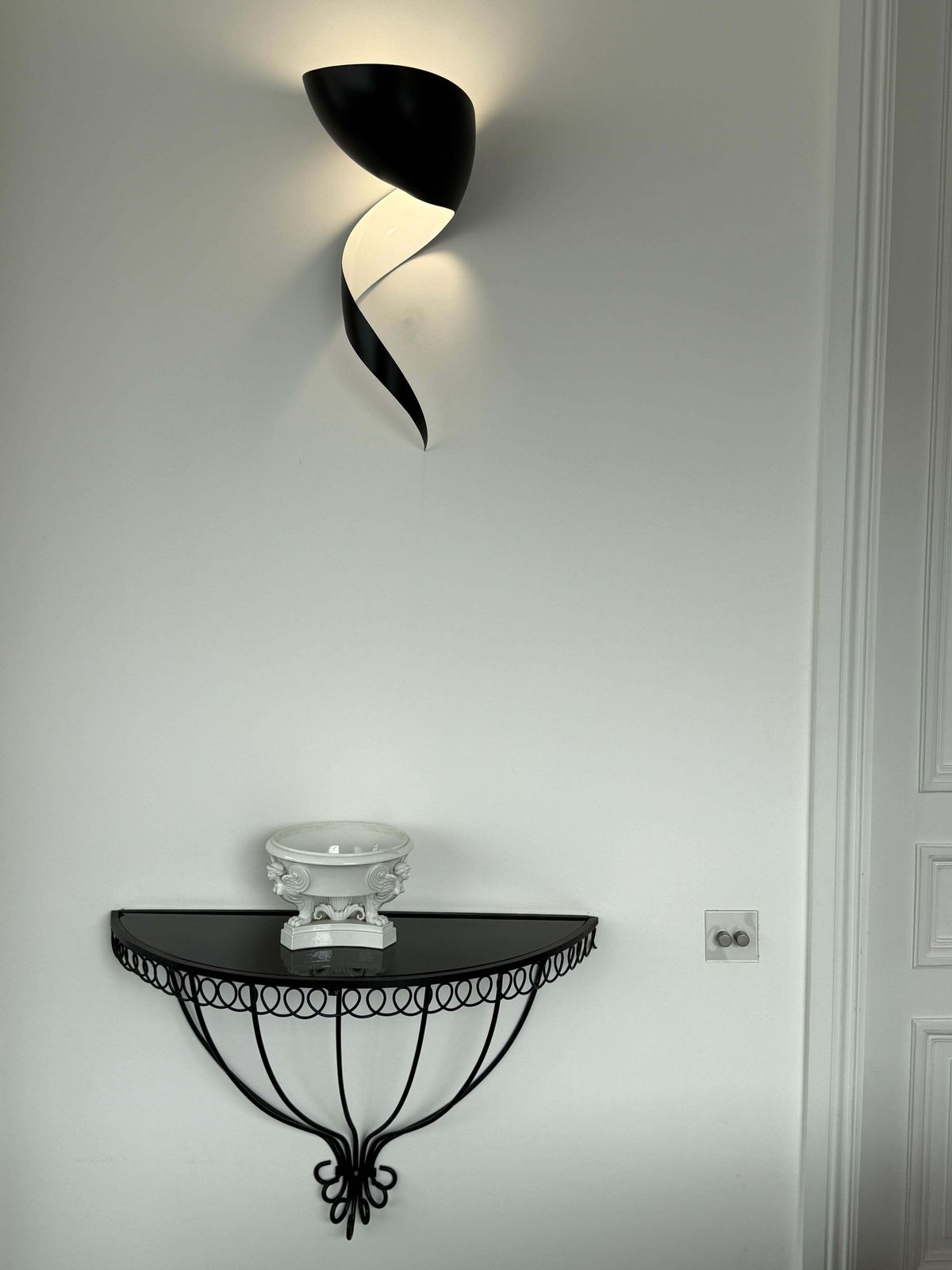 Serge Mouille Pair "Torcheres" Wall Light Sconces Original 1963 Design   R And L photo for sale