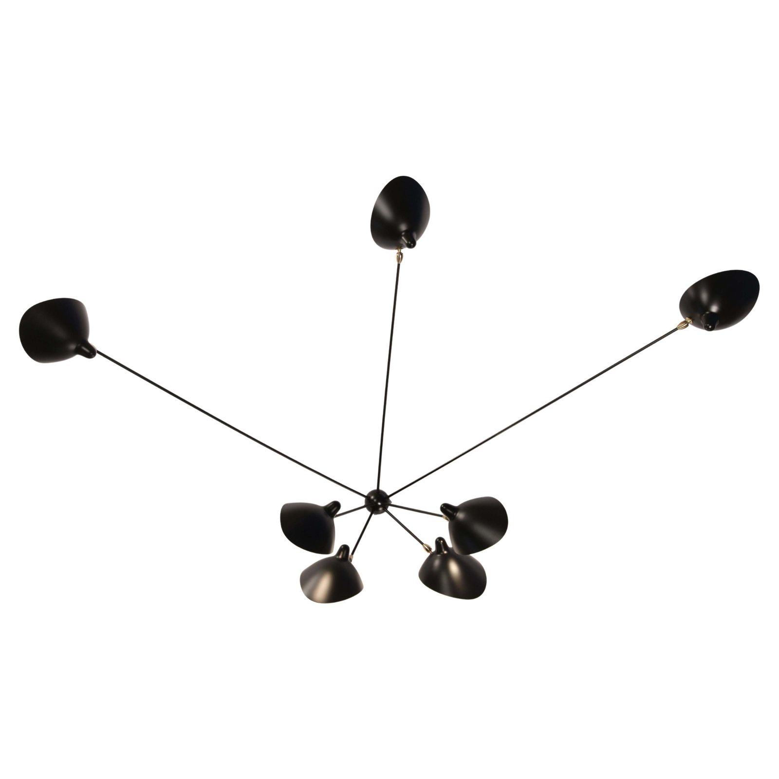 Sconce Serge Mouille Model "Applique Spider Seven Arms" In Black Or White