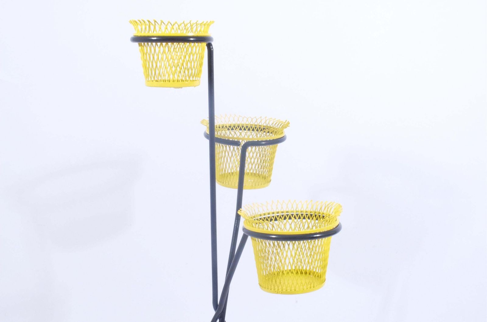 Ateliers Mathieu Matégot Triple Plant Stand Jardiniere Flower Stand Cache Pot photo for sale