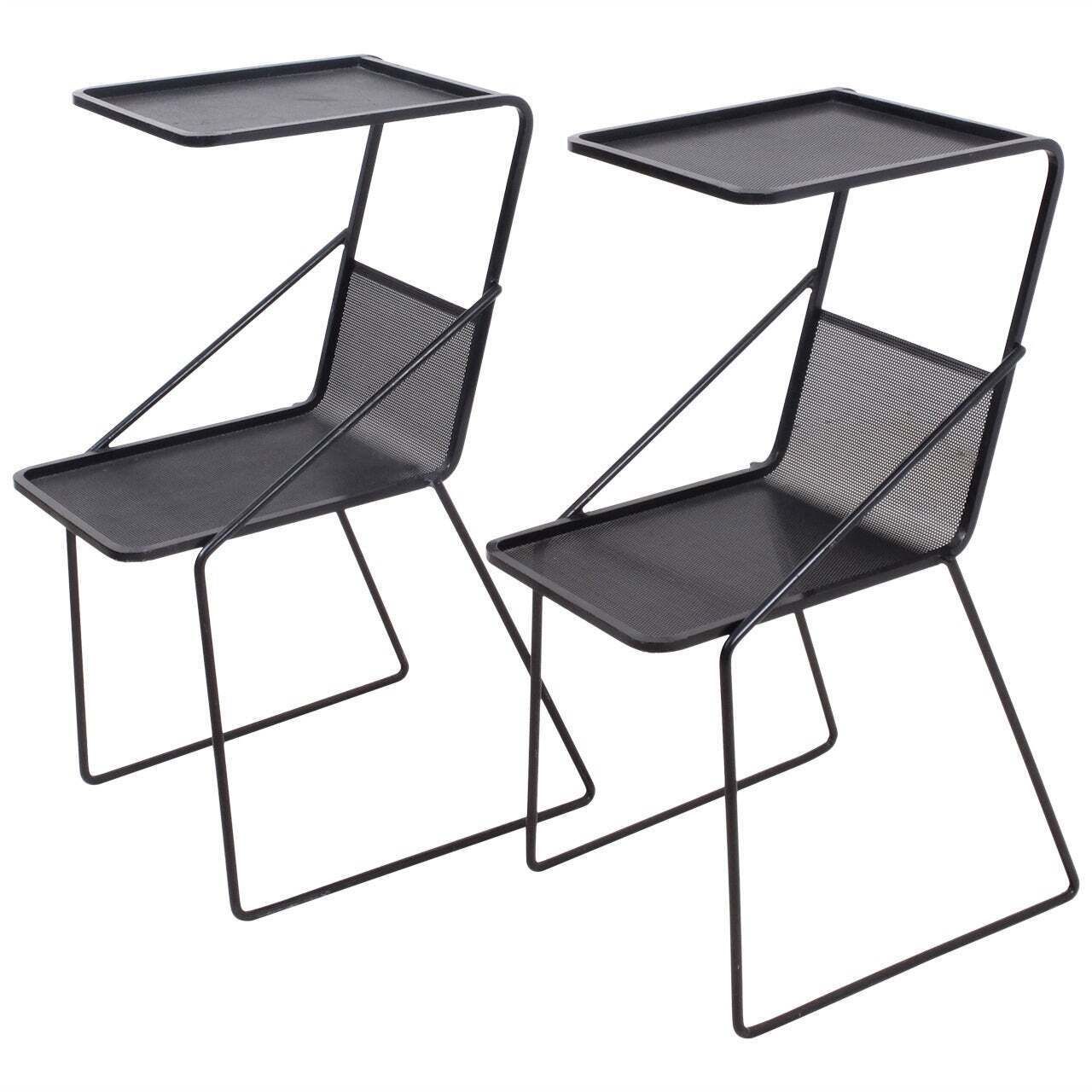 Pair Of Rare Bedside Tables By Mathieu Matégot